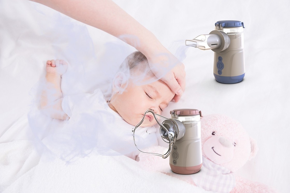 Batería AA o DC USB alimentado por niños Nebulizador de malla para adultos a los bronquiolos alveolares