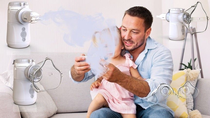 2.0-3.3μm Nebulizador de malla ajustable para pediatría y adultos para administración dirigida de pulmón