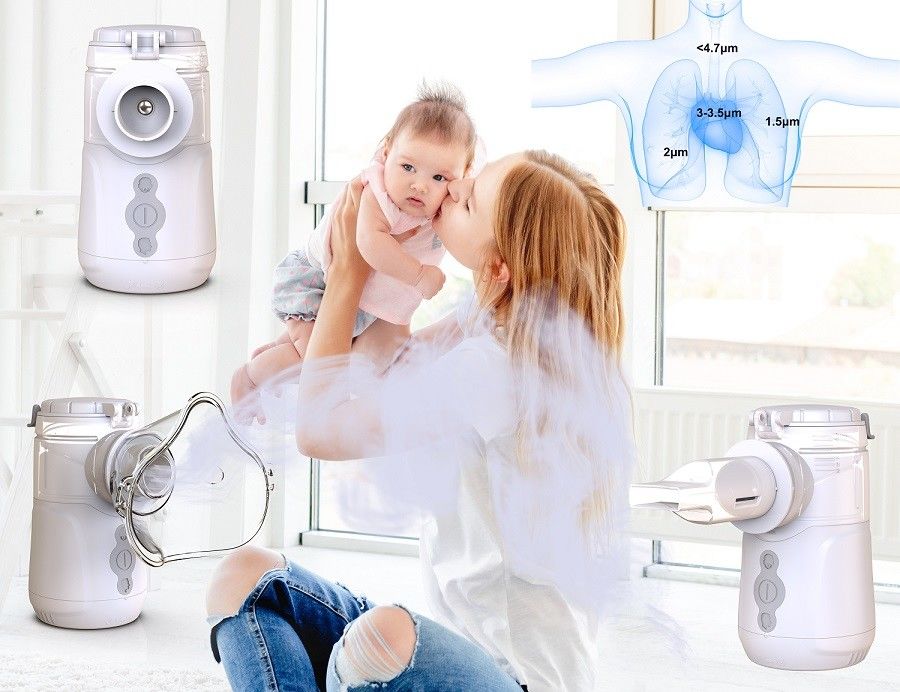 Máquina nebulizadora de malla con 2 modos para niños y adultos superior al compresor