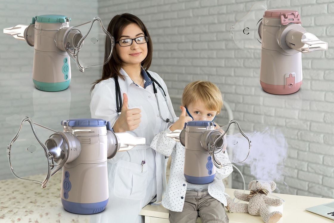 1-4.7μm Tamaño de partícula fina Inhalador de malla vibrante Aerosol para niños o adultos