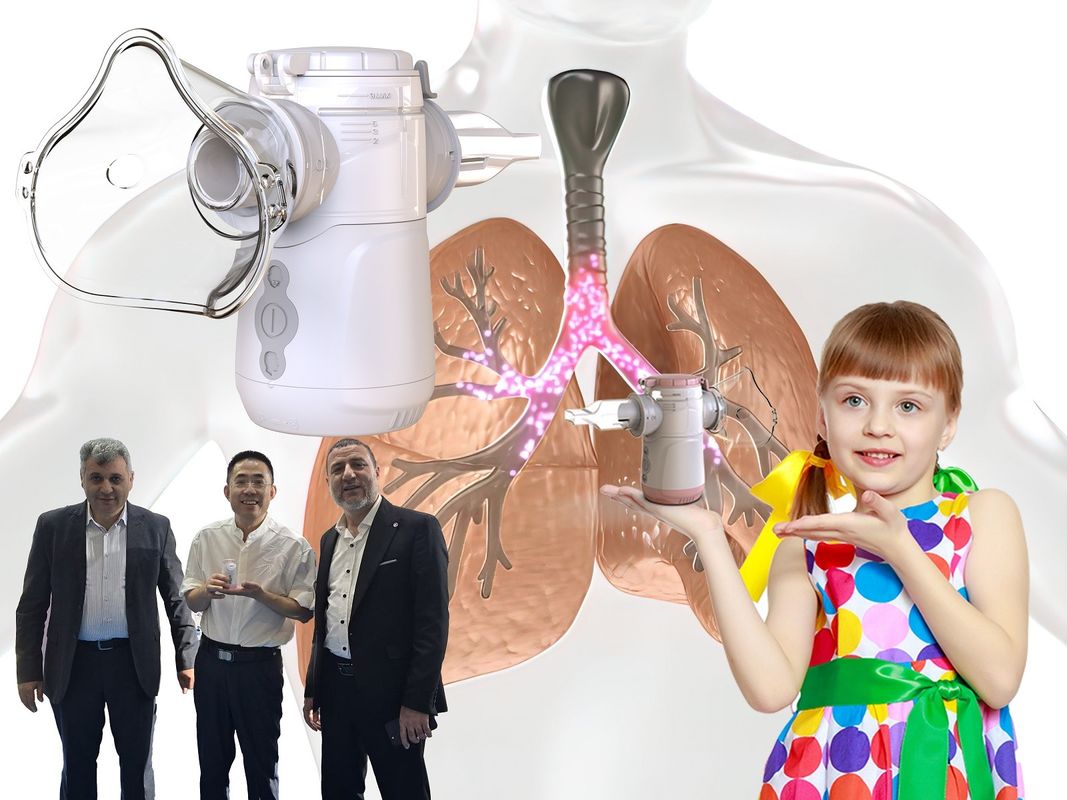 Nebulizador de malla vibrante Tamaño de partícula 1-5μm Médico y portátil Anti roto Sin residuos Sin bloqueo
