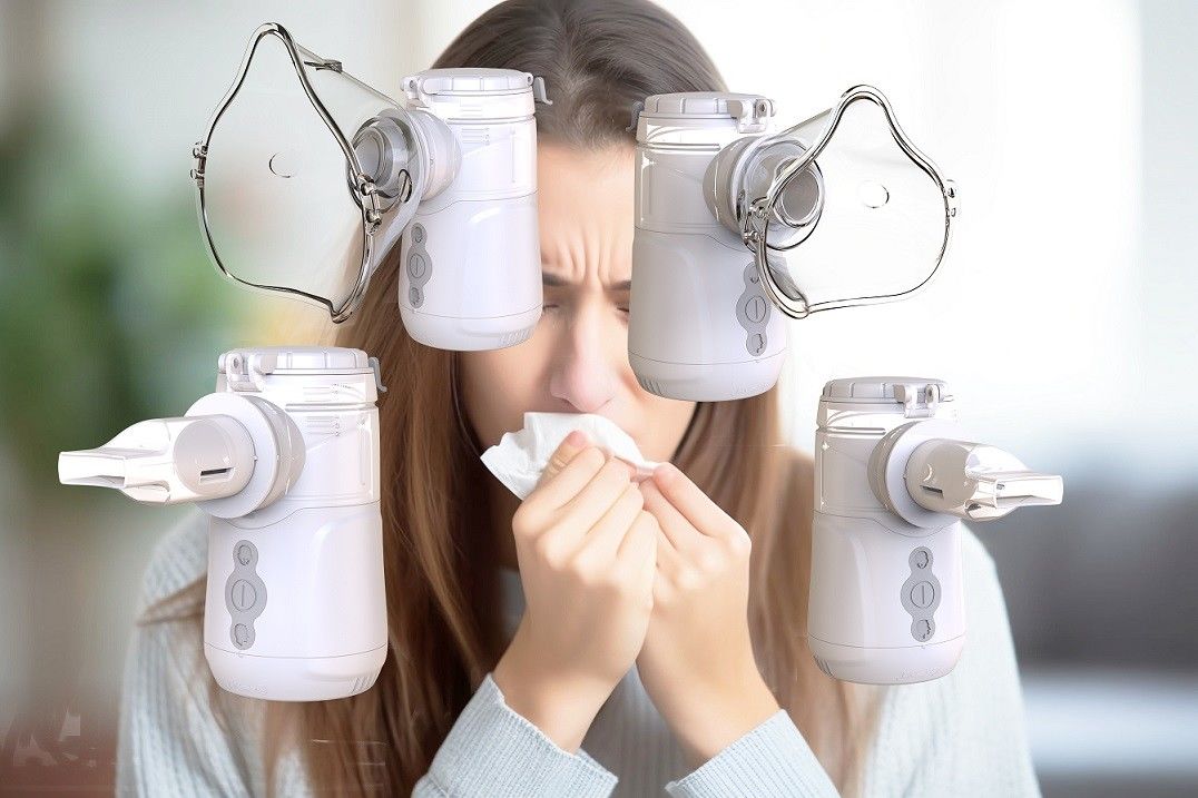 Nebulizador de malla vibrante Tamaño de partícula 1-5μm Médico y portátil Anti roto Sin residuos Sin bloqueo